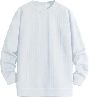 Mens Pullover Sweaters Long Sleeve Male Autumn and Winter Soild Color Sweater Long Sleeve Sweater
