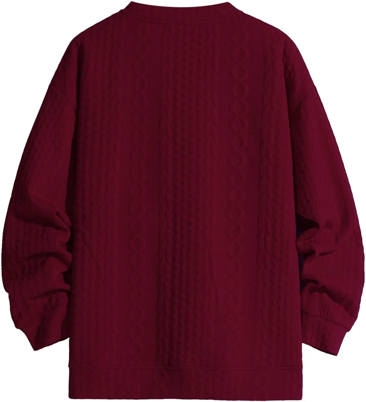 Mens Pullover Sweaters Long Sleeve Male Autumn and Winter Soild Color Sweater Long Sleeve Sweater