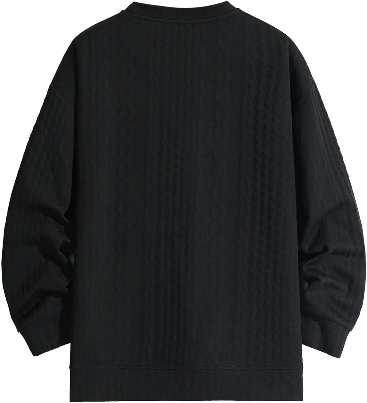 Mens Pullover Sweaters Long Sleeve Male Autumn and Winter Soild Color Sweater Long Sleeve Sweater