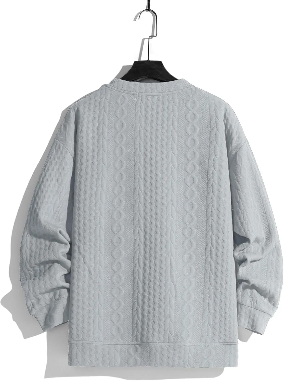 Mens Pullover Sweaters Long Sleeve Male Autumn and Winter Soild Color Sweater Long Sleeve Sweater