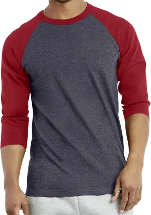 Men's Raglan Baseball Tee Shirt - Casual T-Shirts