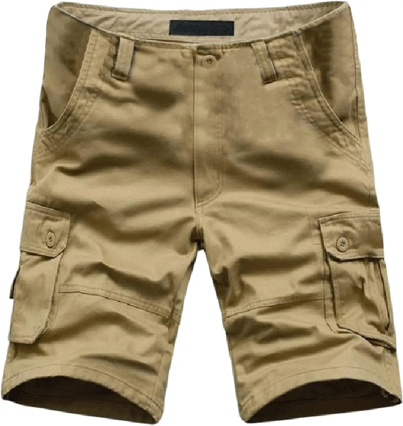 Mens Resort Wear 2025 Cargo Shorts Elastic Waist Hiking Work Shorts Outdoor Golf Jogger Running Shorts Zipper Pockets