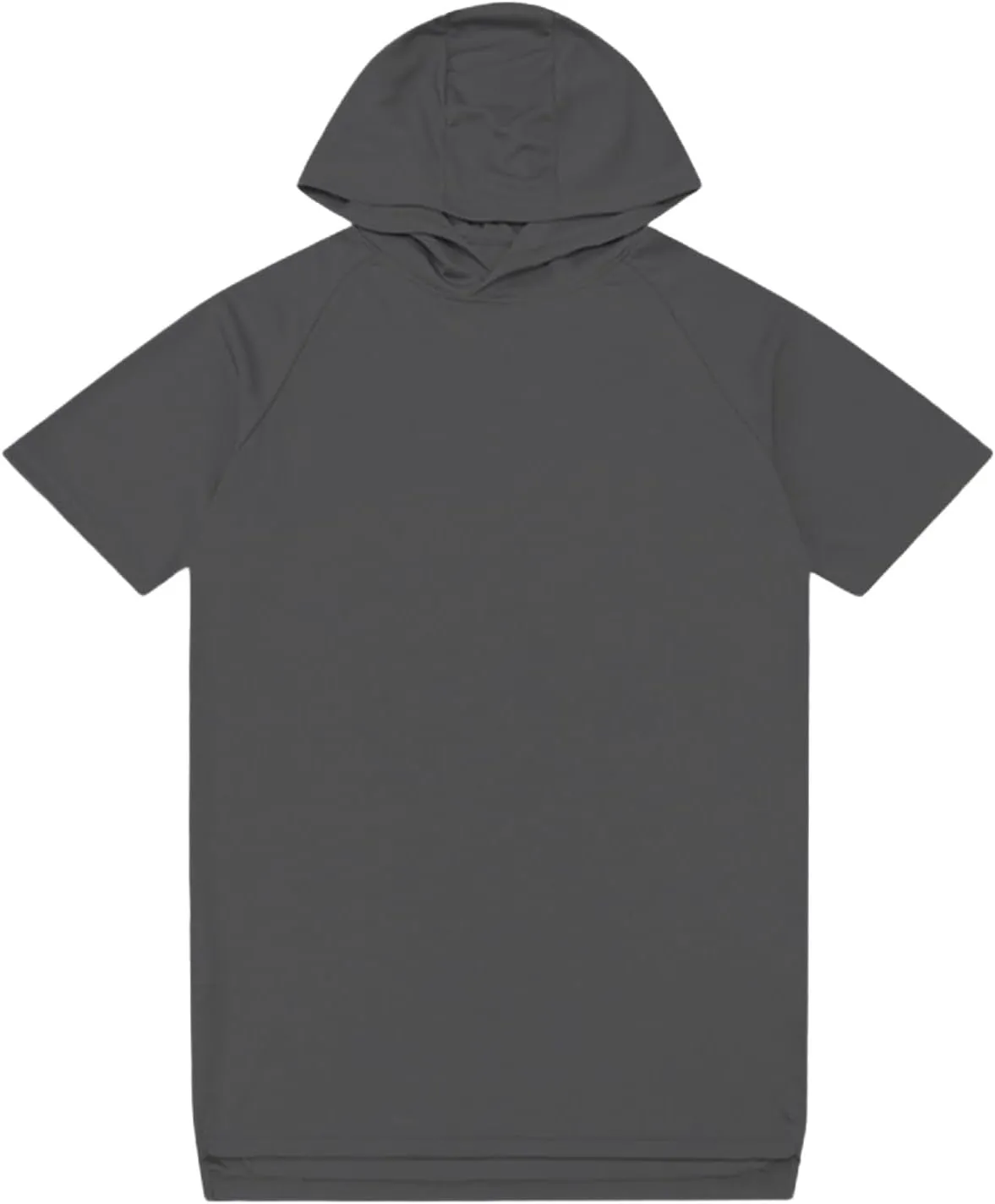 Men's Short Sleeve Hoodie Workout Gym Sweatshirts Athletic Training Sweat Shirts Dry Fit Solid Color Hooded T-Shirt