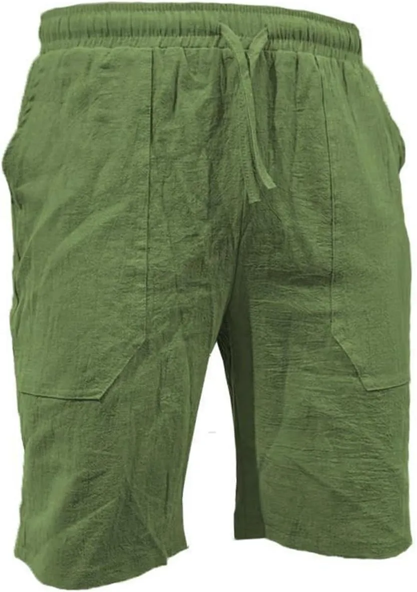 Men's Shorts Casual Men's Sports Shorts Beach Shorts Casual Cotton Linen Shorts Chino Shorts Men Khaki Men Black