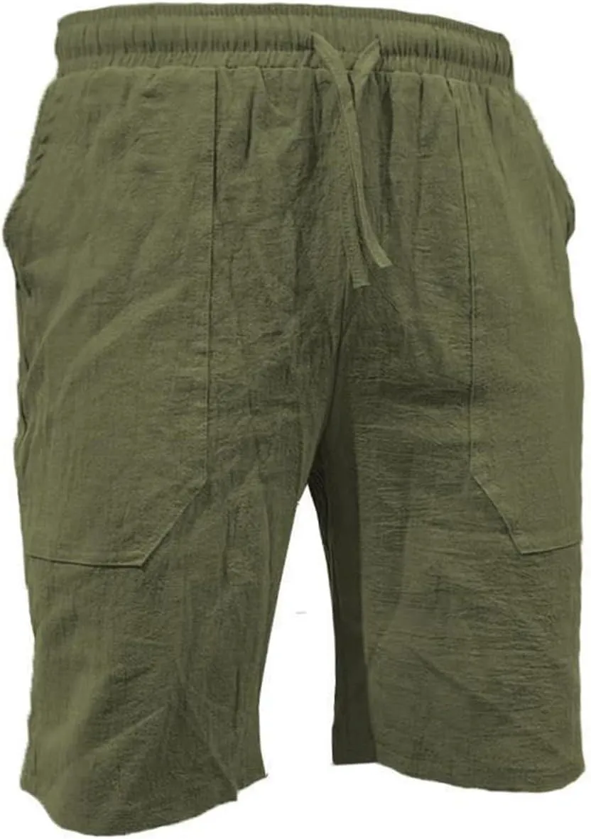 Men's Shorts Casual Men's Sports Shorts Beach Shorts Casual Cotton Linen Shorts Chino Shorts Men Khaki Men Black