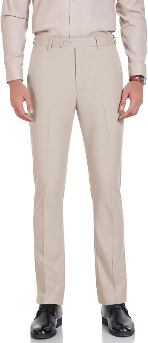 Men's Slim Fit Dress Pants Stretch Casual Pants Mens Work Slacks