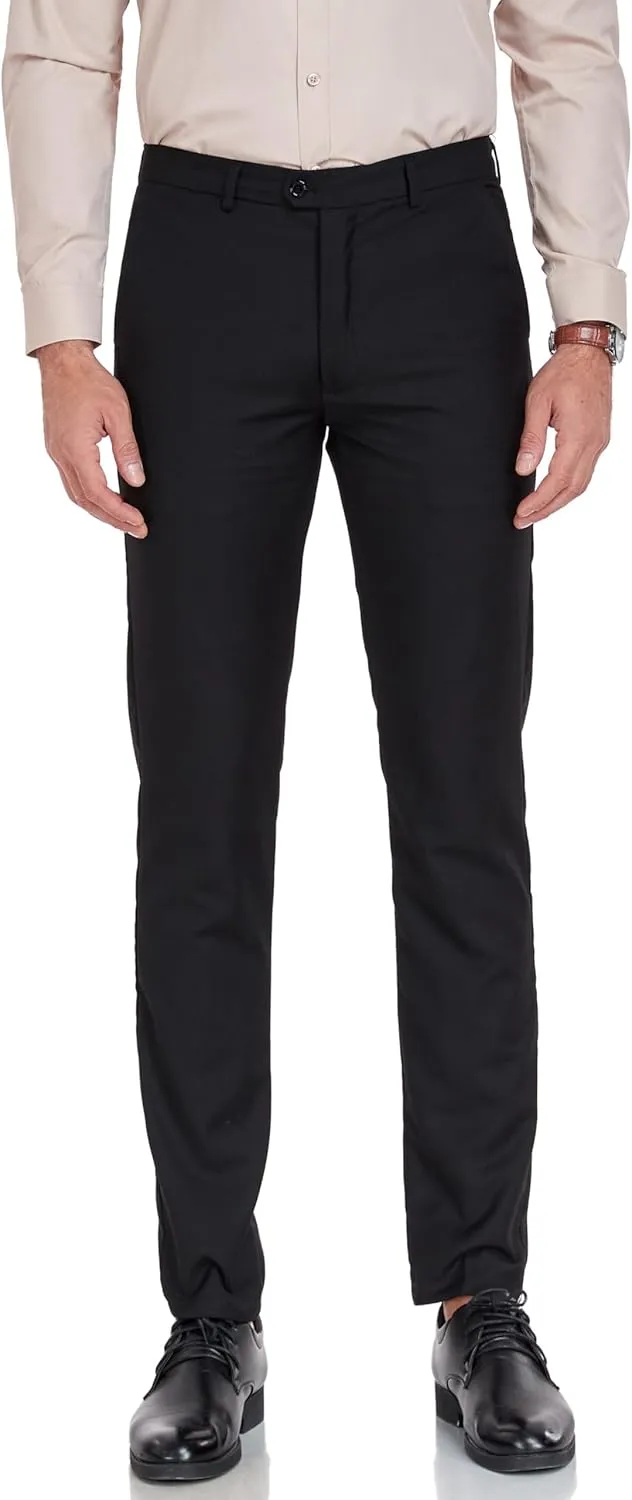 Men's Slim Fit Dress Pants Stretch Casual Pants Mens Work Slacks