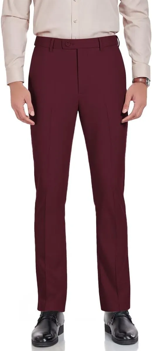 Men's Slim Fit Dress Pants Stretch Casual Pants Mens Work Slacks