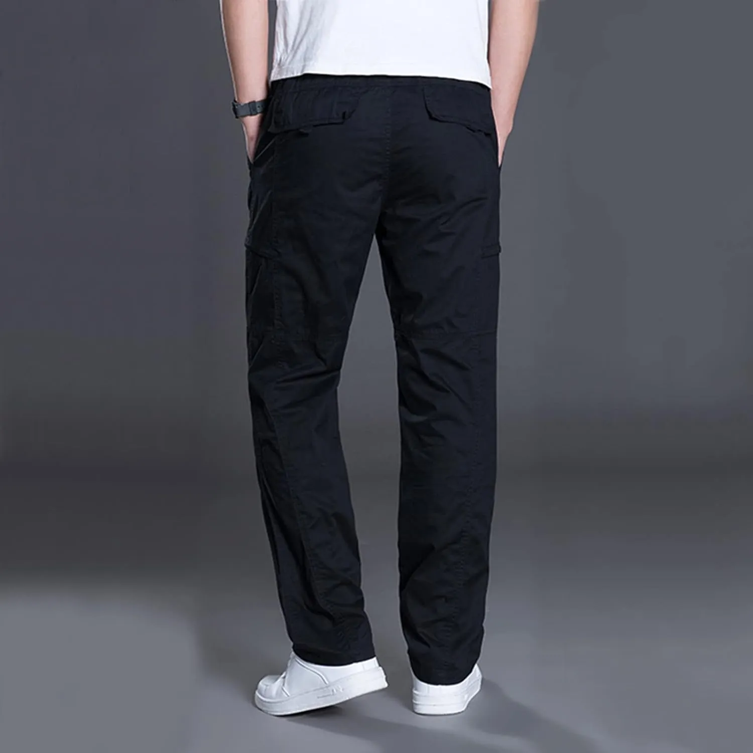 Men's Slim-Fit Stretch Cargo Pant Outdoor Work Cargo Shorts Cotton Shorts Relaxed Fit Work Shorts Loose Sweatpants