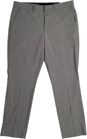 Men's Slim-Fit Stretch Pants (Grey, 36Wx30L)