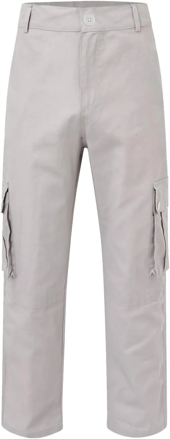Men's Street Sports Cargo Pants Multi-Pocket Straight Leg Zipper Sports Dance Hip Hop Workwear Trousers Casual Gym Home Pants