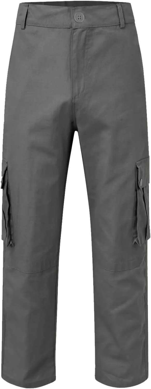 Men's Street Sports Cargo Pants Multi-Pocket Straight Leg Zipper Sports Dance Hip Hop Workwear Trousers Casual Gym Home Pants