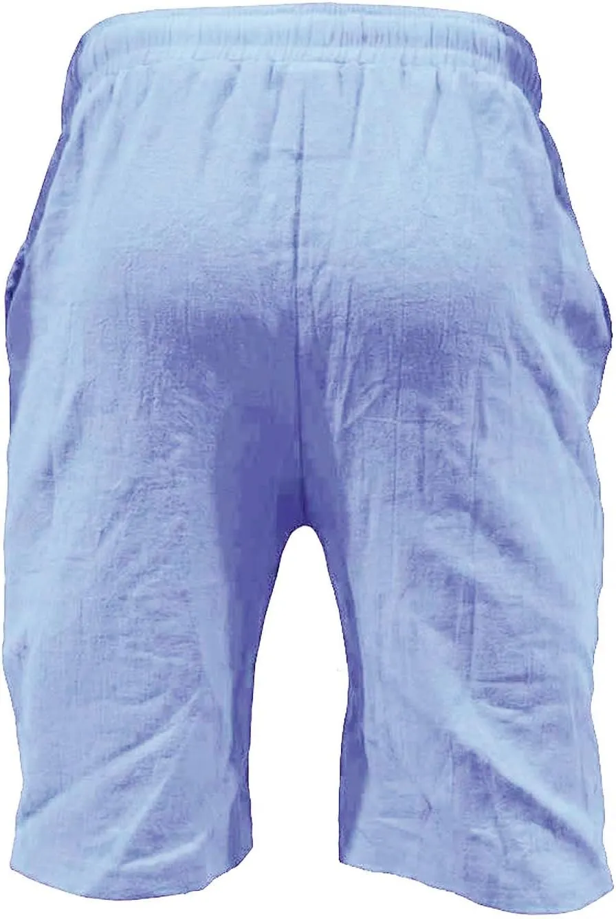 Mens Summer Linen Elastic Shorts Shorts Beach Shorts Casual Cotton Linen Shorts Mens Summer Linen Elastic Shorts