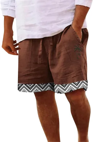 Mens Summer Linen Elastic Shorts Shorts Beach Shorts Casual Cotton Linen Shorts Mens Summer Linen Elastic Shorts