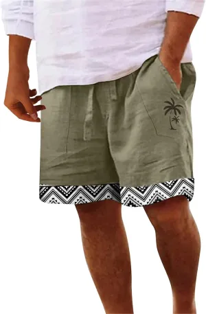 Mens Summer Linen Elastic Shorts Shorts Beach Shorts Casual Cotton Linen Shorts Mens Summer Linen Elastic Shorts