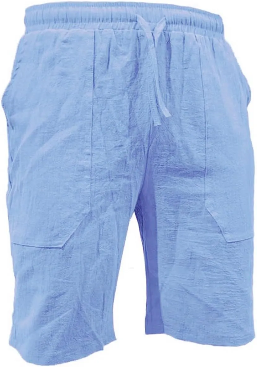 Mens Summer Linen Elastic Shorts Shorts Beach Shorts Casual Cotton Linen Shorts Mens Summer Linen Elastic Shorts