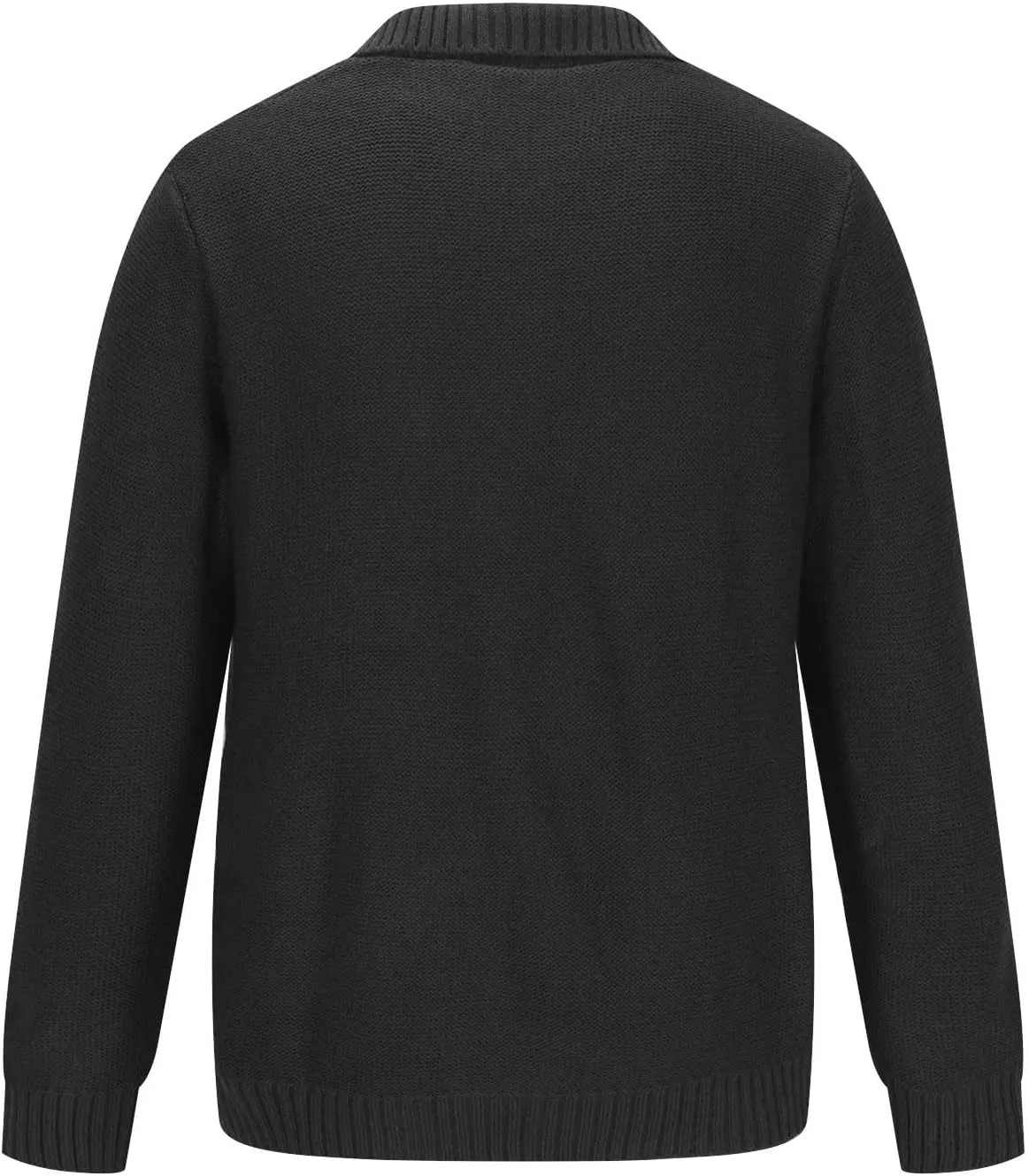 Men's Sweater Cardigan Fashion Chunky Knit Double Breasted Coat Long Sleeves Lapel Knitwear Sweater Jacket Tops