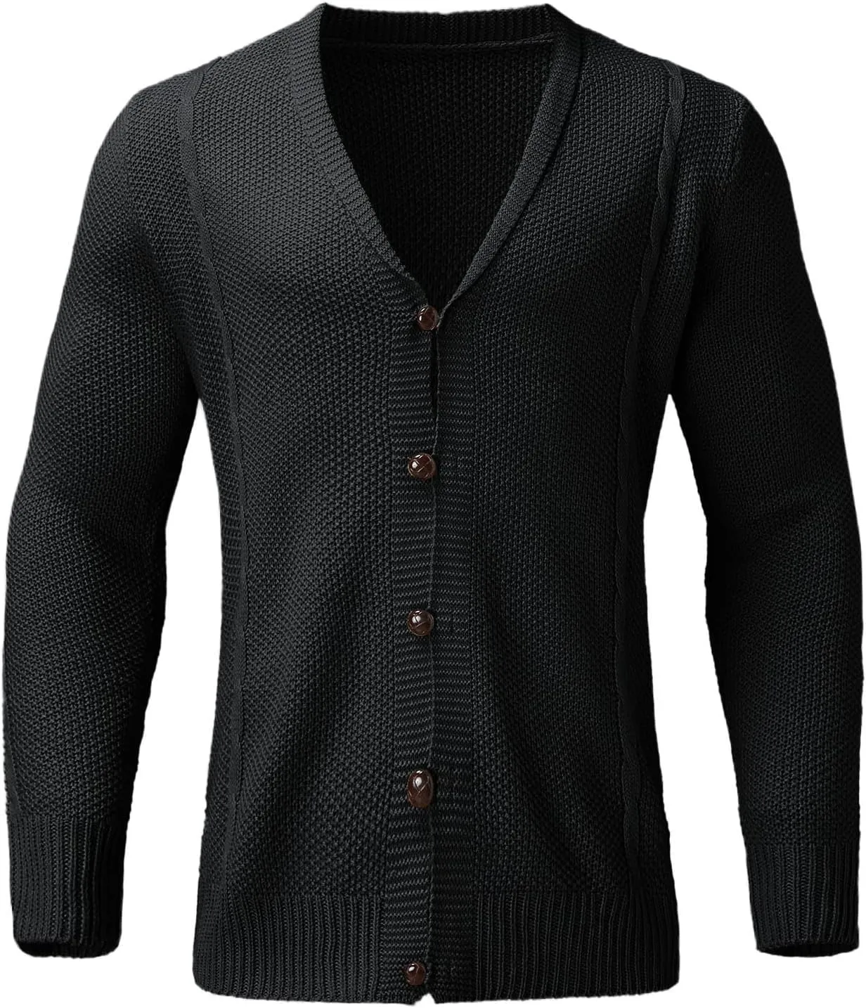 Mens Sweater Men's Lightweight Cardigan Sweater Single-Breasted V-Neck Knitted Cardigans Jacket