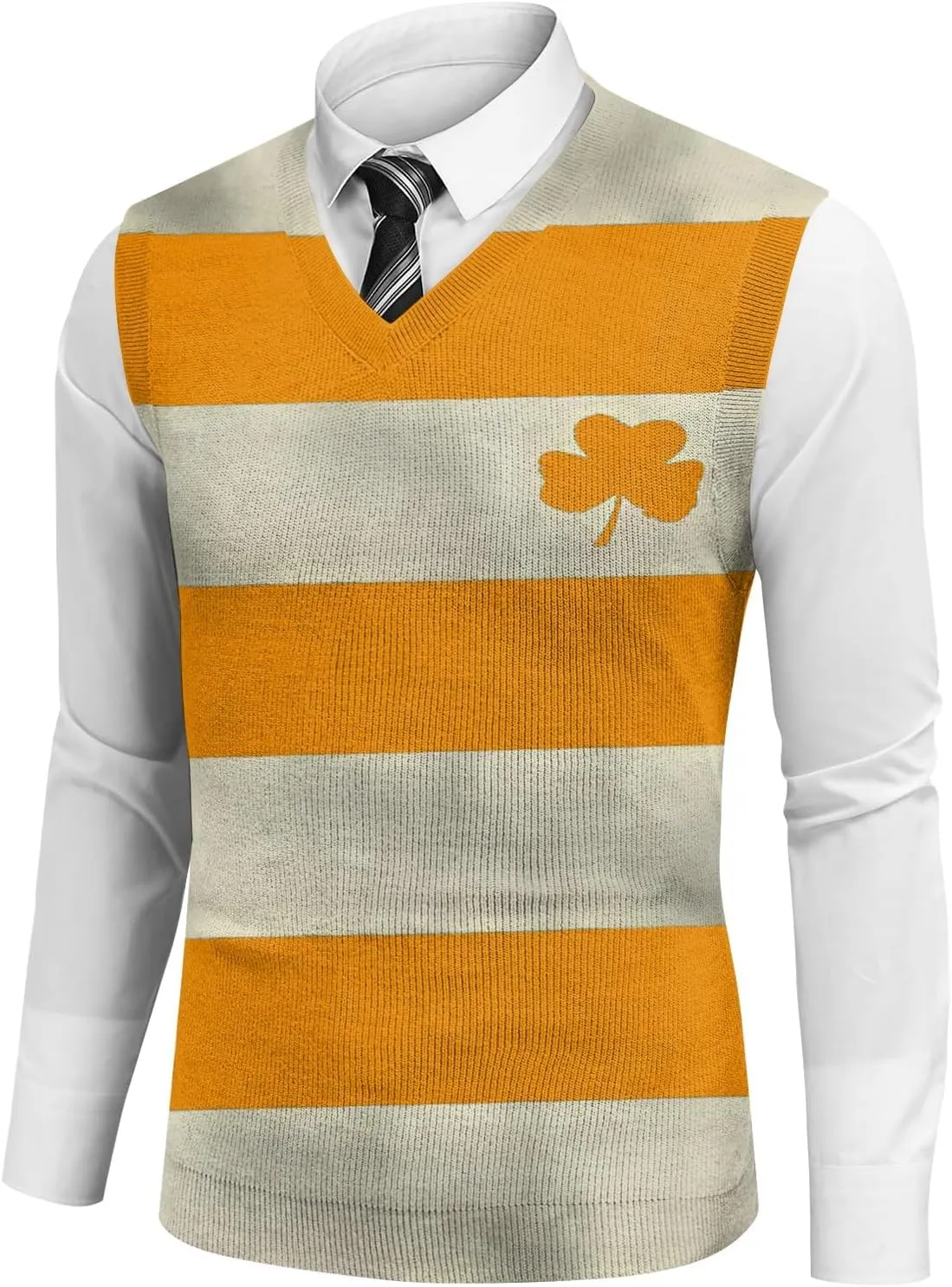 Men's Sweater Vest Wool Blend V-Neck Button Sleeveless Cardigan Vest Sweater Slim Fit Tops
