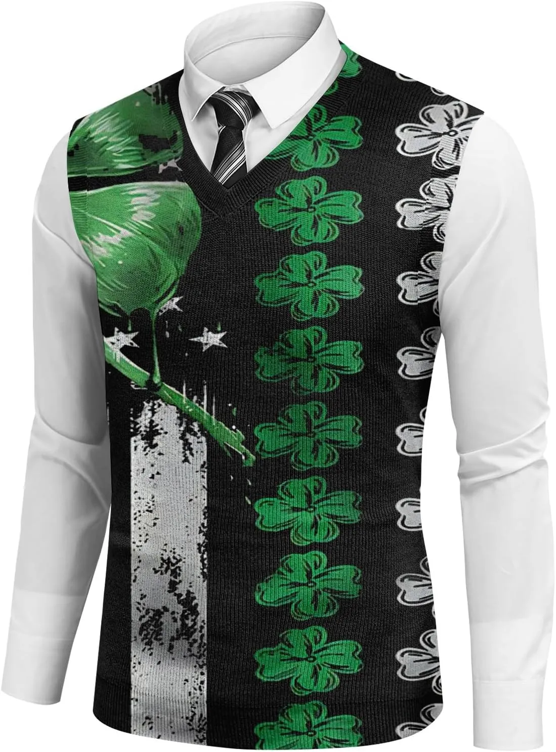 Men's Sweater Vest Wool Blend V-Neck Button Sleeveless Cardigan Vest Sweater Slim Fit Tops