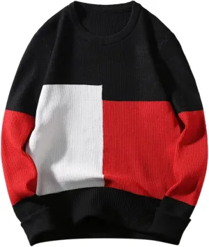 Mens Sweaters Dressy Male Autumn and Winter Wool Sweater Round Neck Pullover Mens Pullover Sweaters Dressy