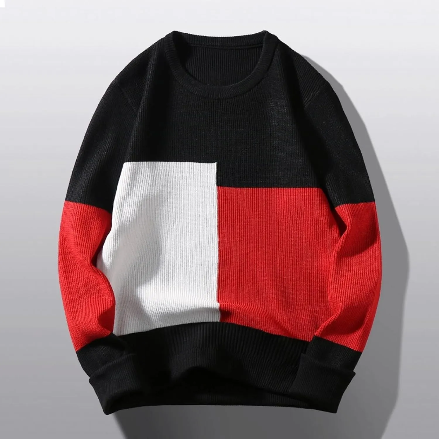 Mens Sweaters Dressy Male Autumn and Winter Wool Sweater Round Neck Pullover Mens Pullover Sweaters Dressy
