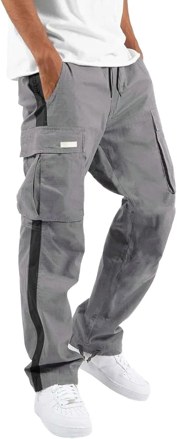 Mens Sweatpants with Pockets Big and Tall Slim Fit Camouflage Pants Cargo Pants for Men Stretch Men's Slim Fit Fleece