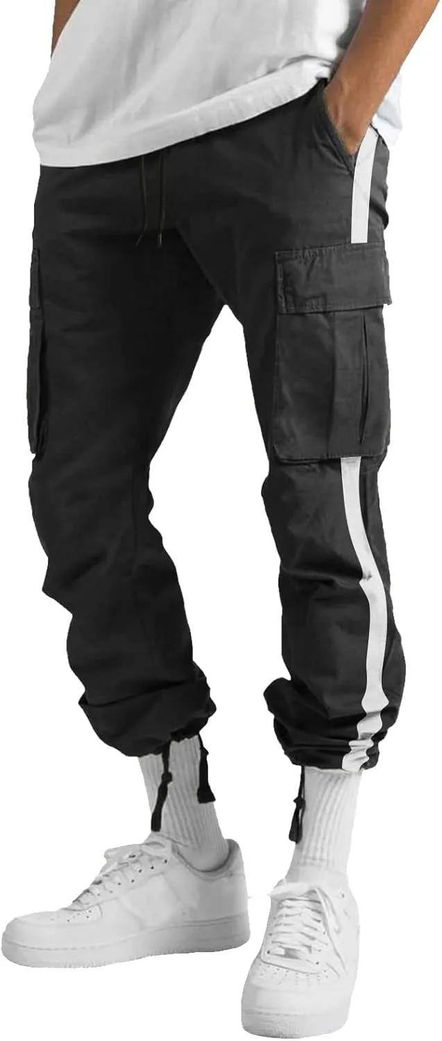 Mens Sweatpants with Pockets Big and Tall Slim Fit Camouflage Pants Cargo Pants for Men Stretch Men's Slim Fit Fleece