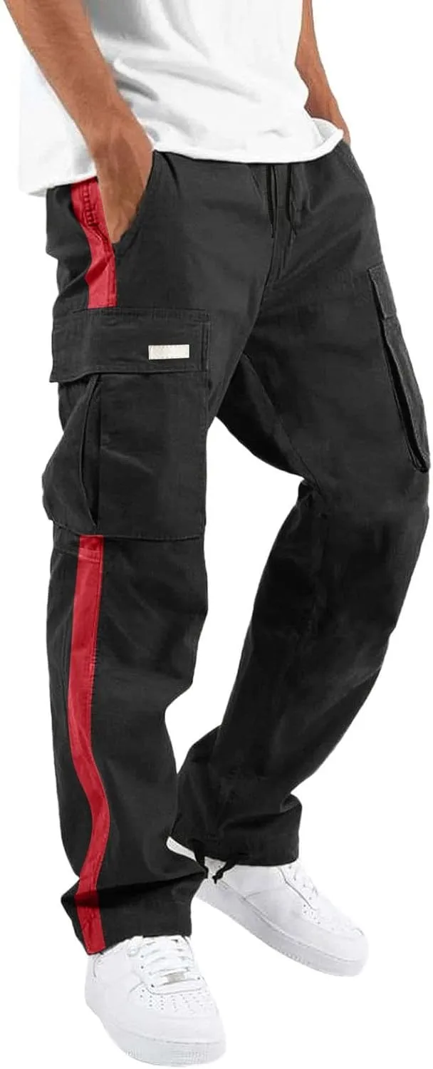 Mens Sweatpants with Pockets Big and Tall Slim Fit Camouflage Pants Cargo Pants for Men Stretch Men's Slim Fit Fleece