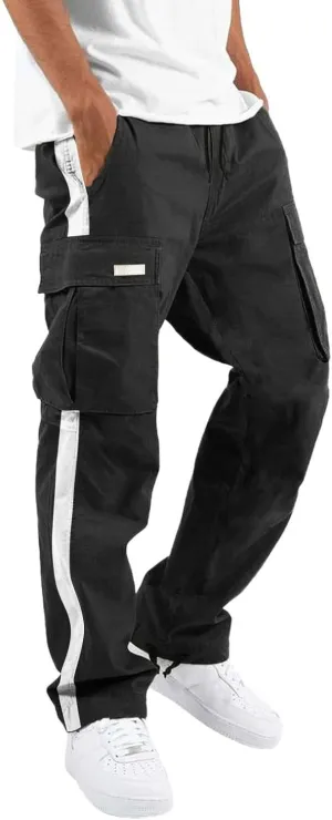 Mens Sweatpants with Pockets Big and Tall Slim Fit Camouflage Pants Cargo Pants for Men Stretch Men's Slim Fit Fleece