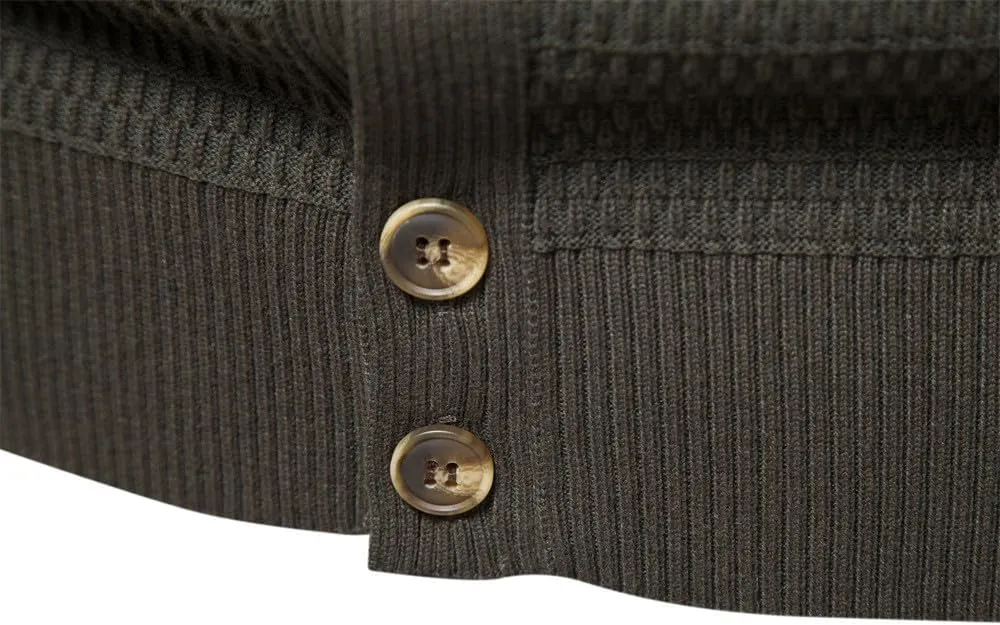 Men's Ugly Sweater Fashion Button Down Slim Fit Stand Collar Long Sleeves Knit Cardigan Shirt Jacket Blouse Tops