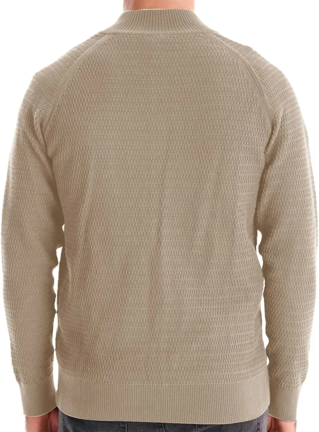 Men's Ugly Sweater Fashion Button Down Slim Fit Stand Collar Long Sleeves Knit Cardigan Shirt Jacket Blouse Tops