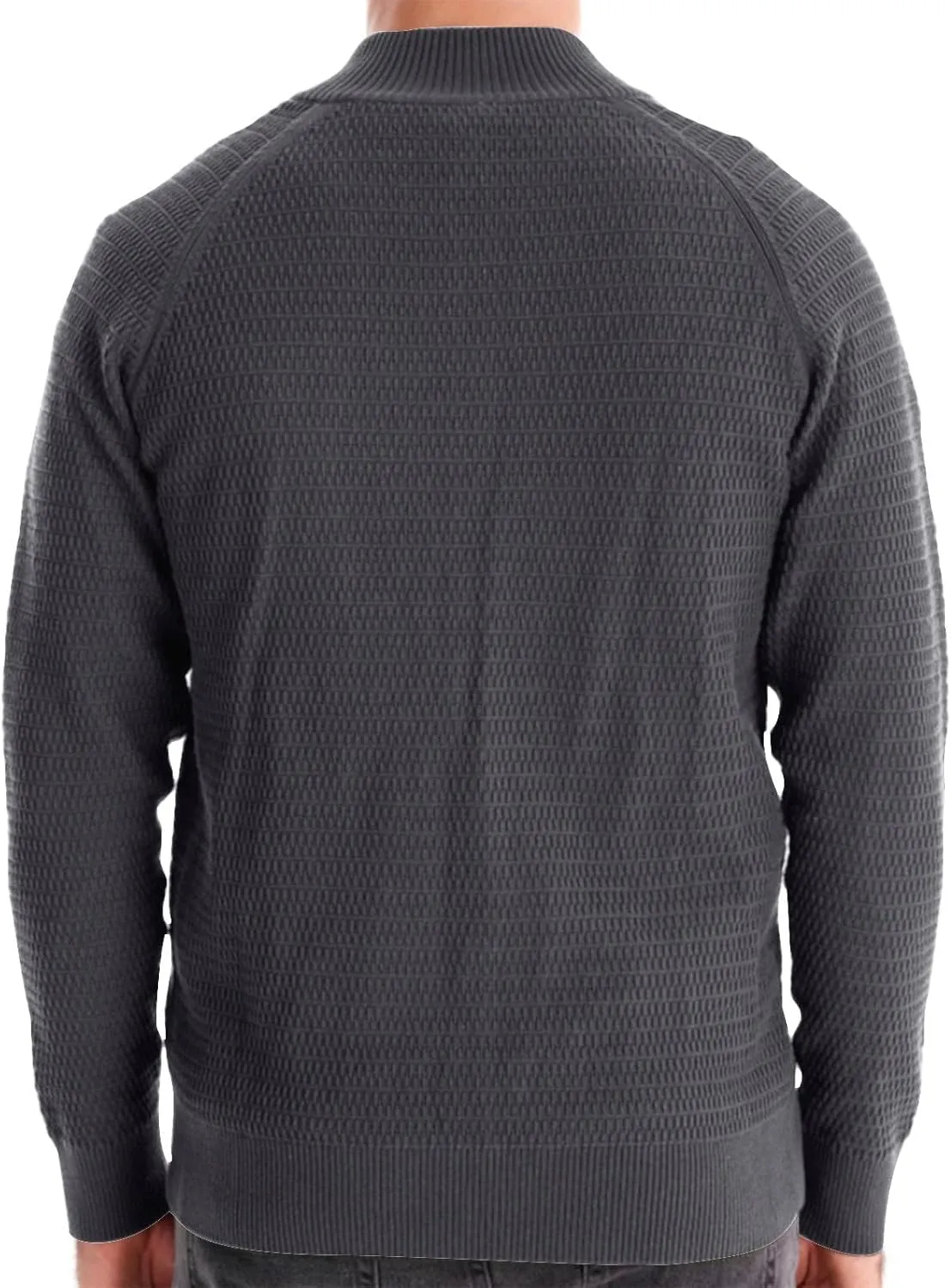 Men's Ugly Sweater Fashion Button Down Slim Fit Stand Collar Long Sleeves Knit Cardigan Shirt Jacket Blouse Tops