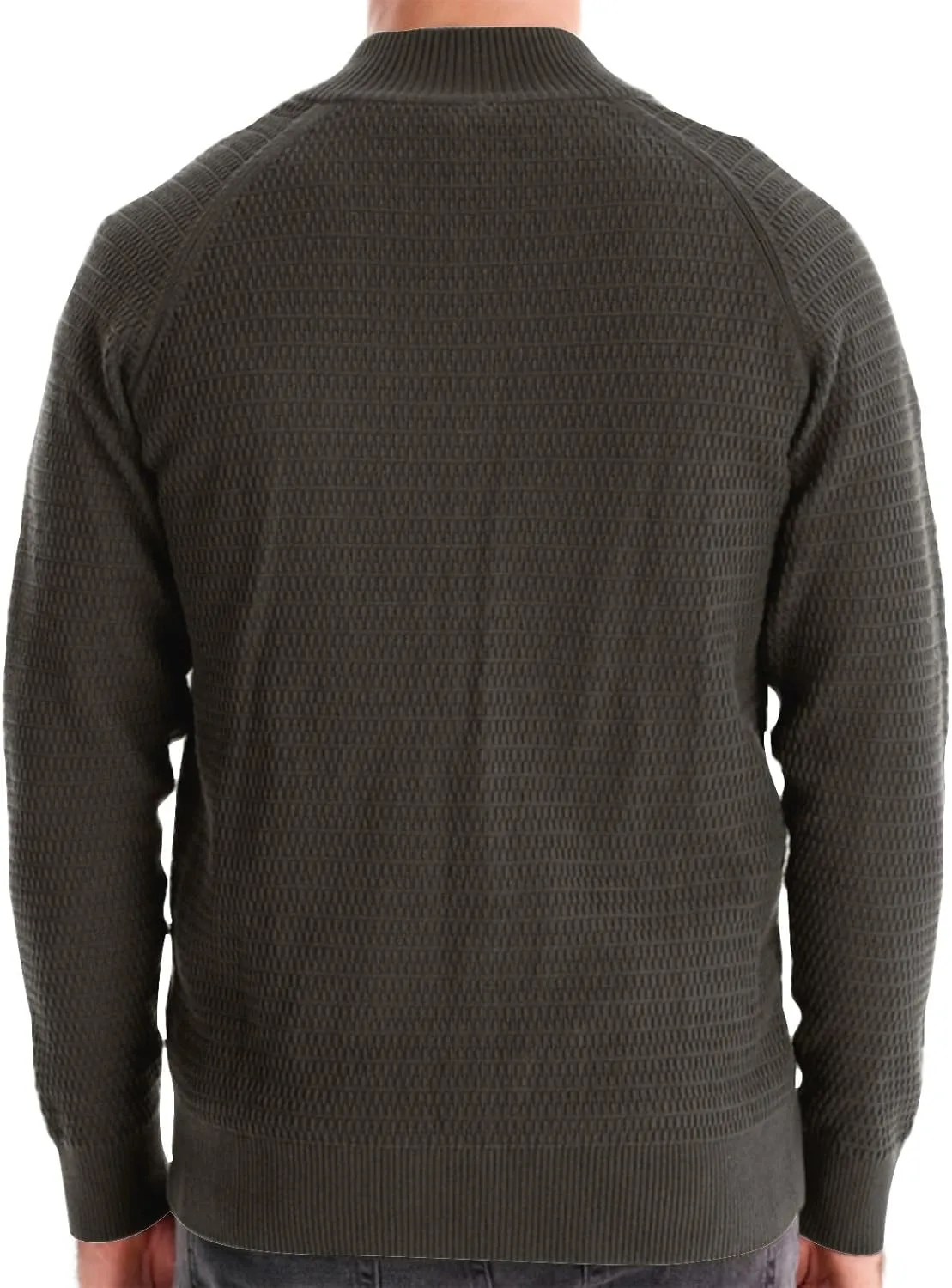 Men's Ugly Sweater Fashion Button Down Slim Fit Stand Collar Long Sleeves Knit Cardigan Shirt Jacket Blouse Tops