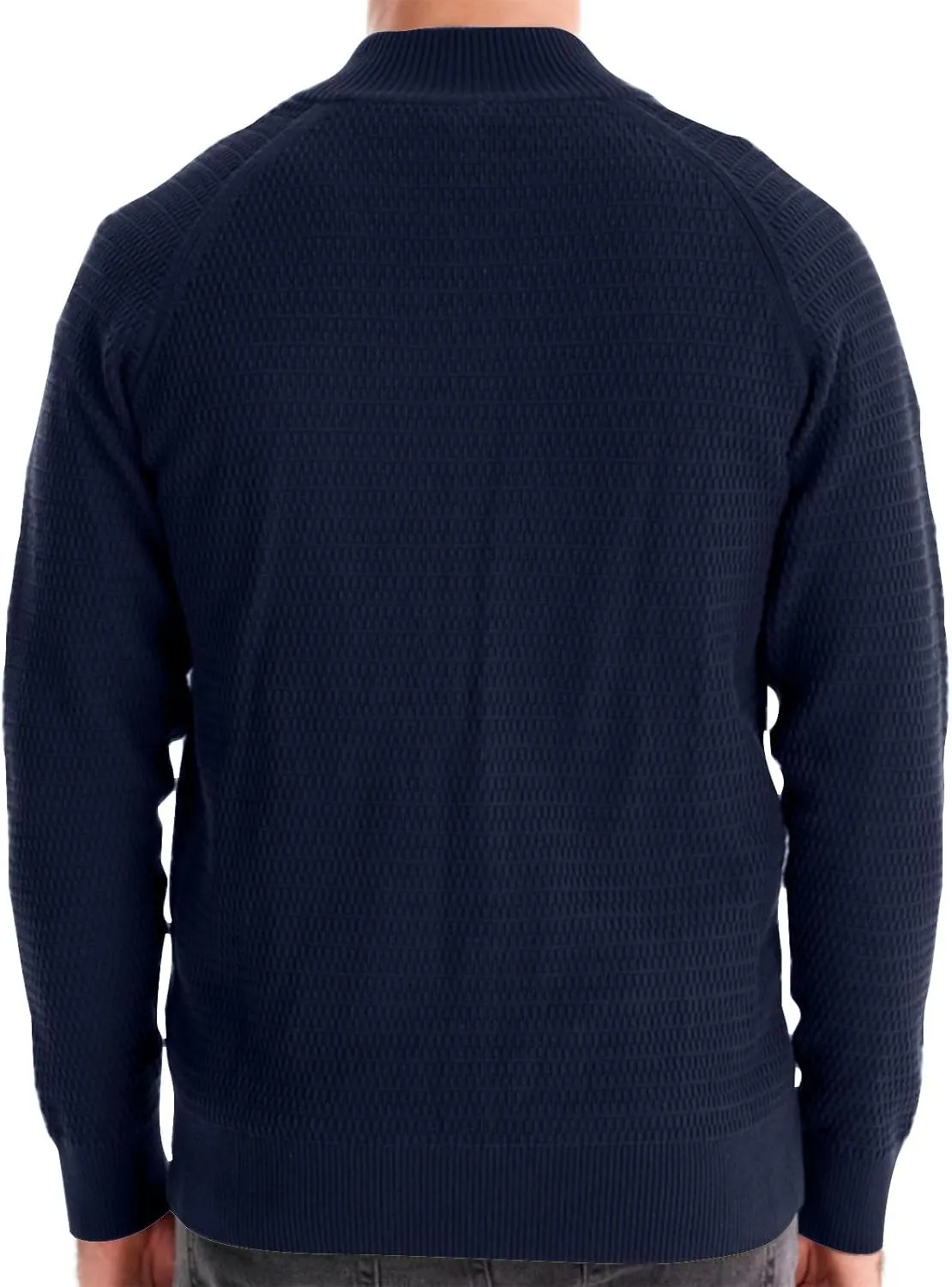 Men's Ugly Sweater Fashion Button Down Slim Fit Stand Collar Long Sleeves Knit Cardigan Shirt Jacket Blouse Tops