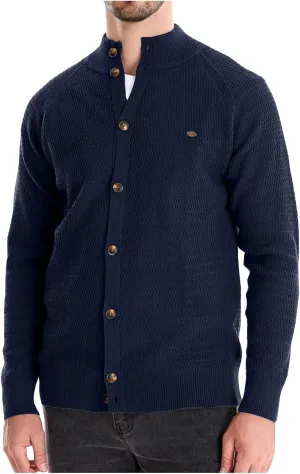 Men's Ugly Sweater Fashion Button Down Slim Fit Stand Collar Long Sleeves Knit Cardigan Shirt Jacket Blouse Tops