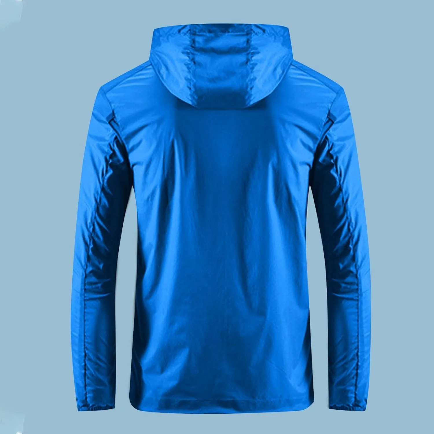 Mens UPF 50  Sun Protection Jacket Summer Quick Dry Lightweight UV Sun Shirts Outdoor Hiking Fishing Full Zip Hoodie