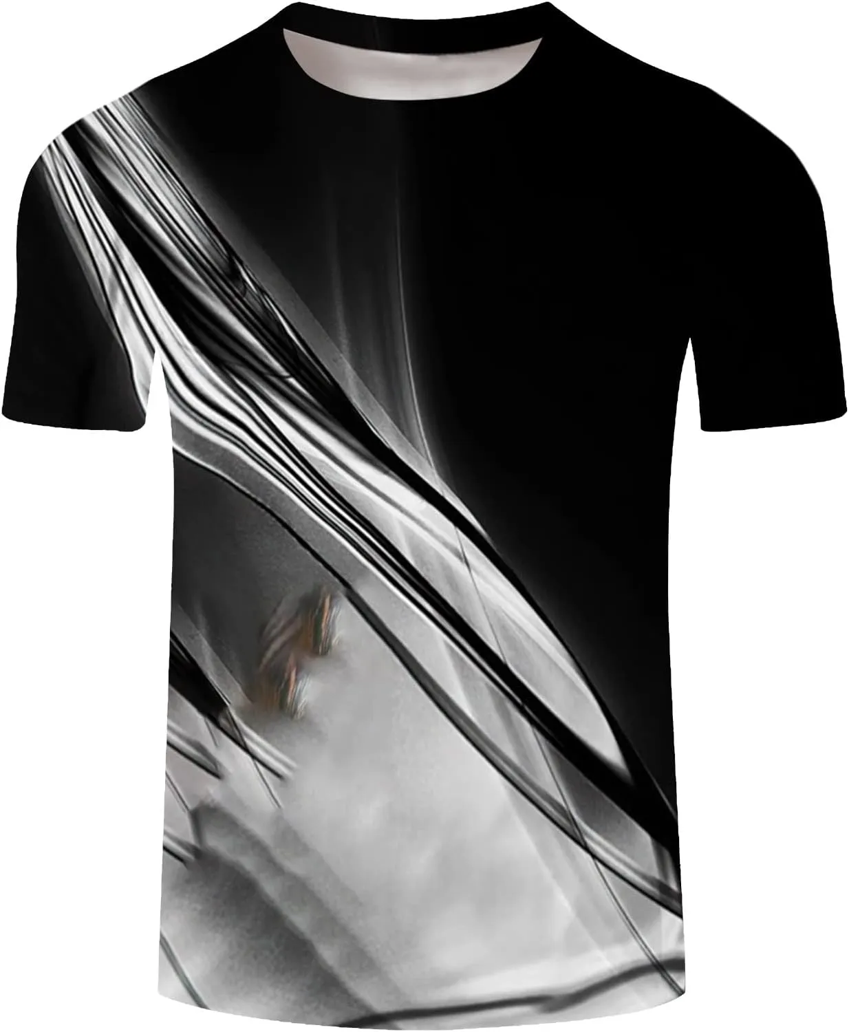 Mens Vintage Designer Raglan T-Shirt Short Sleeve Printed Summer Round Neck Top Casual Sweatshirt