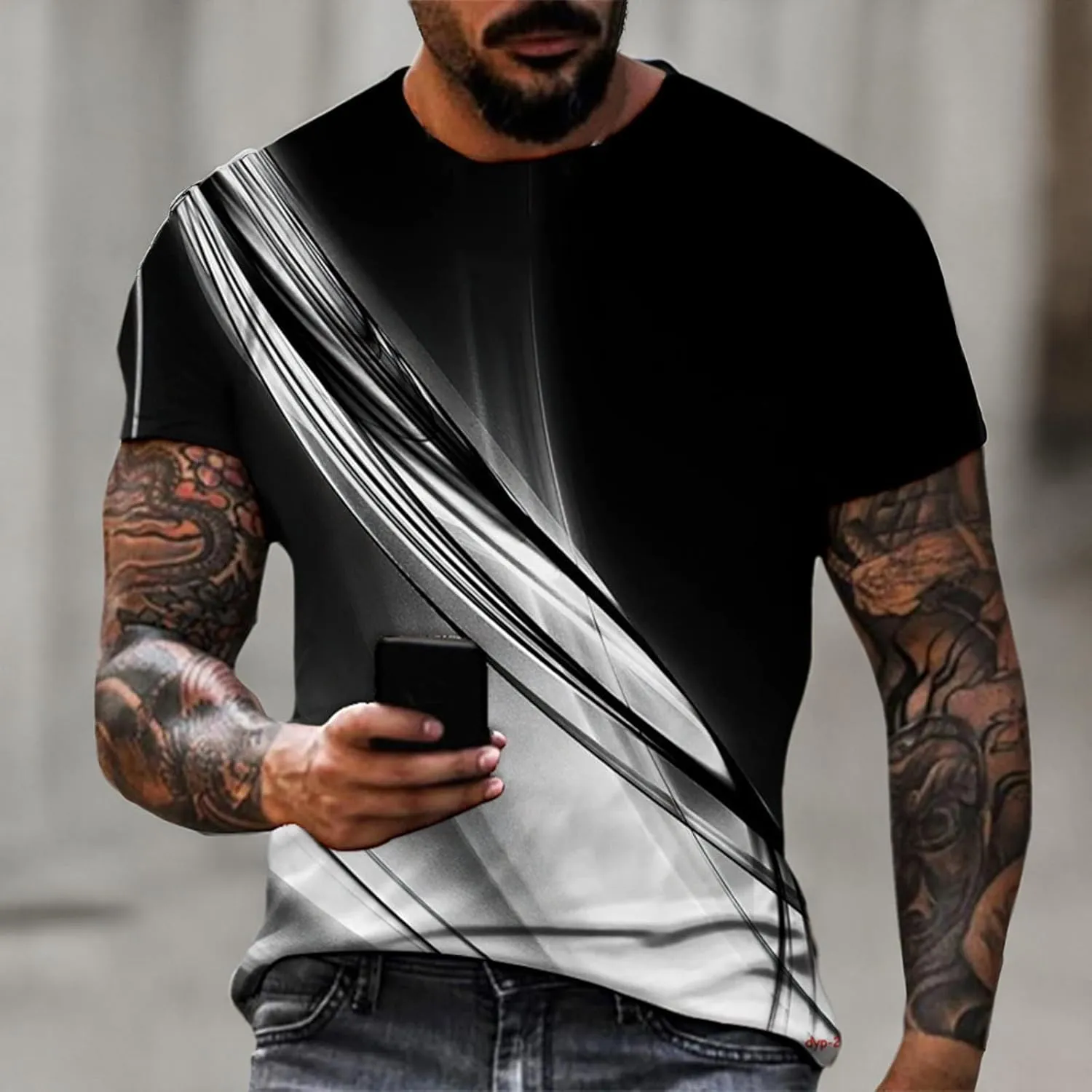 Mens Vintage Designer Raglan T-Shirt Short Sleeve Printed Summer Round Neck Top Casual Sweatshirt