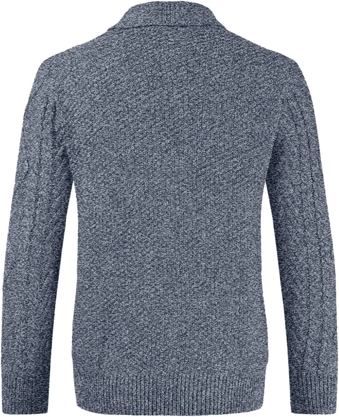 Men's Wool Blend Shawl Collar Cardigan Sweater Casual Cable Knit Button Down Cardigan Chunky Ribbed Sweaters