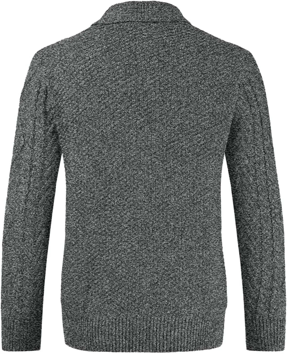 Men's Wool Blend Shawl Collar Cardigan Sweater Casual Cable Knit Button Down Cardigan Chunky Ribbed Sweaters
