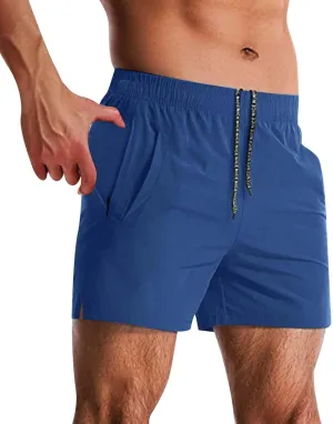 Mens Workout Athletic Shorts Inseam Quick Dry Running Shorts Lightweight Sports Gym Shorts with Pockets