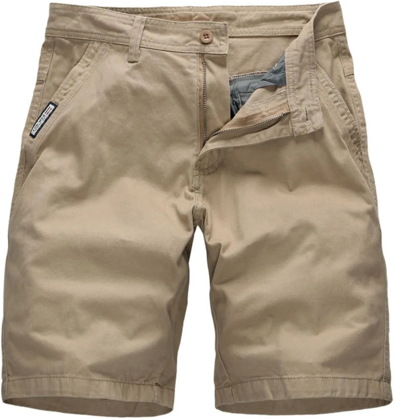 Mmoneyake Mens Casual Cargo Shorts Cotton Lounge Shorts Relaxed Fit Bermuda Shorts Athletic Sport Pants Outdoor Hiking Shorts