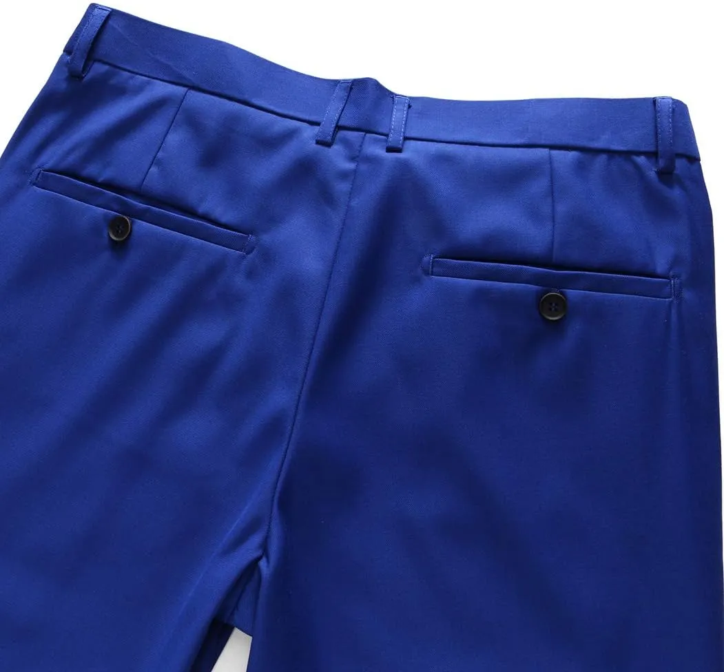 MOGU Mens Slim Fit Front Flat Casual Pants
