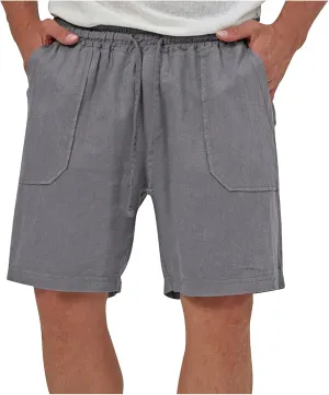 Muscularfit Cargo Shorts for Men Relaxed Fit Shorts with Pockets Summer Fashion Linen Cotton Shorts Stretch Athletic Shorts