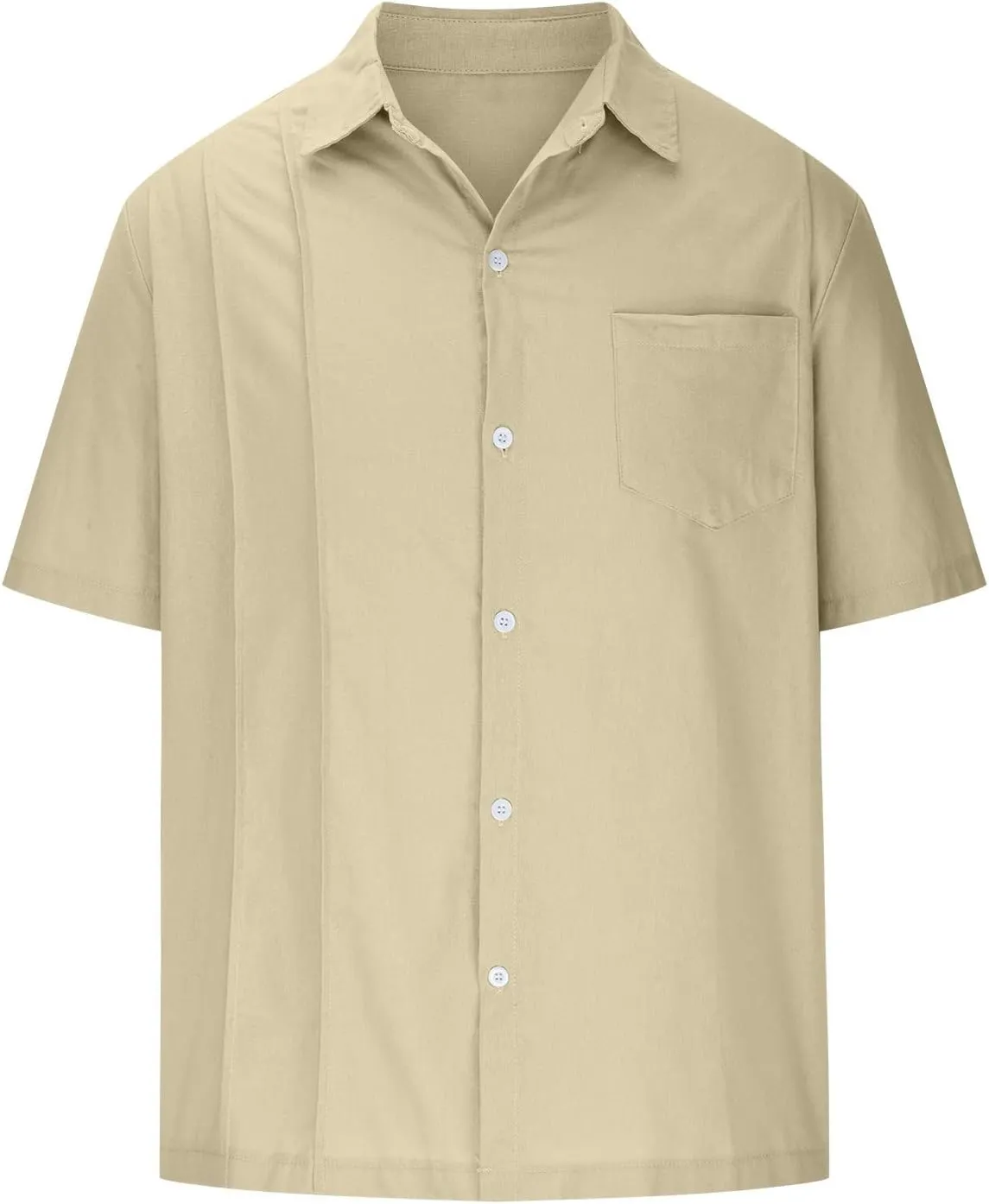 Muscularfit Mens Short Sleeve Button Down Shirts Summer Causal Solid Cotton Linen Shirt Loose Fit Gym Workout Tee Tops 2024