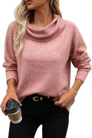 Off The Shoulder Sweater for Women Fall Long Sleeve Top 2024 Outfits Loose Knitted Winter Pullover Sweaters Plus Size