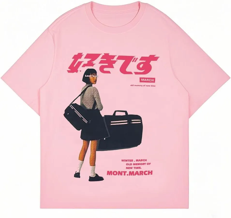 Oversized Graphic Tees Men Vintage Y2K Print Shirts Streetwear Unisex Harajuku T-Shirts
