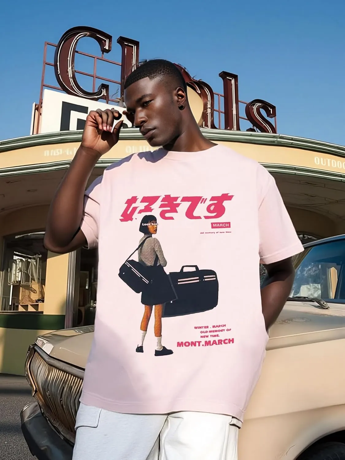 Oversized Graphic Tees Men Vintage Y2K Print Shirts Streetwear Unisex Harajuku T-Shirts