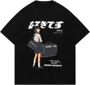 Oversized Graphic Tees Men Vintage Y2K Print Shirts Streetwear Unisex Harajuku T-Shirts